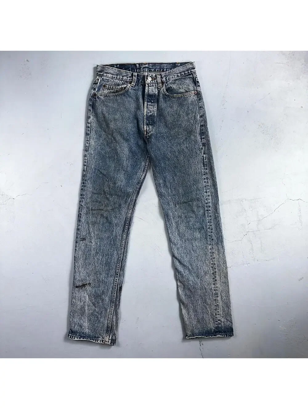 Levis 501 Vintage 90s USA XX Straight Leg Jeans Blue Med Wash 31x34 Act 29x32